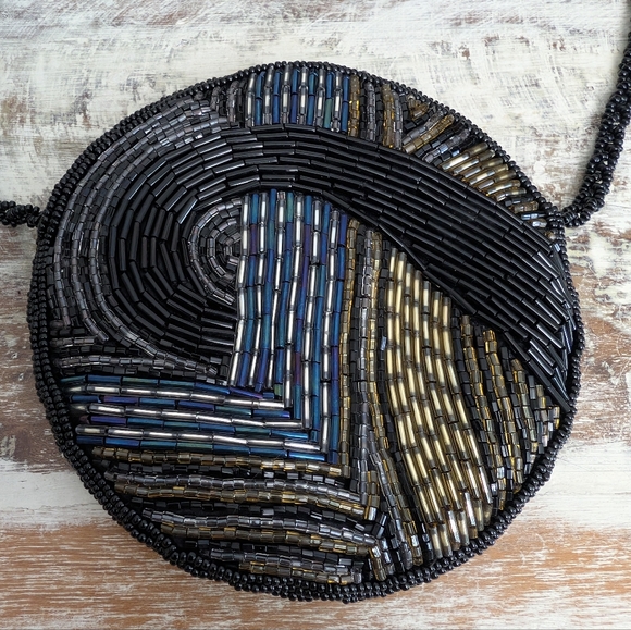 Vintage Hasi Hato, Japan Hand Crafted, Beaded Evening Bag - Picture 3 of 12